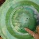 Hollow plate in green glazed clay Etienne Noël