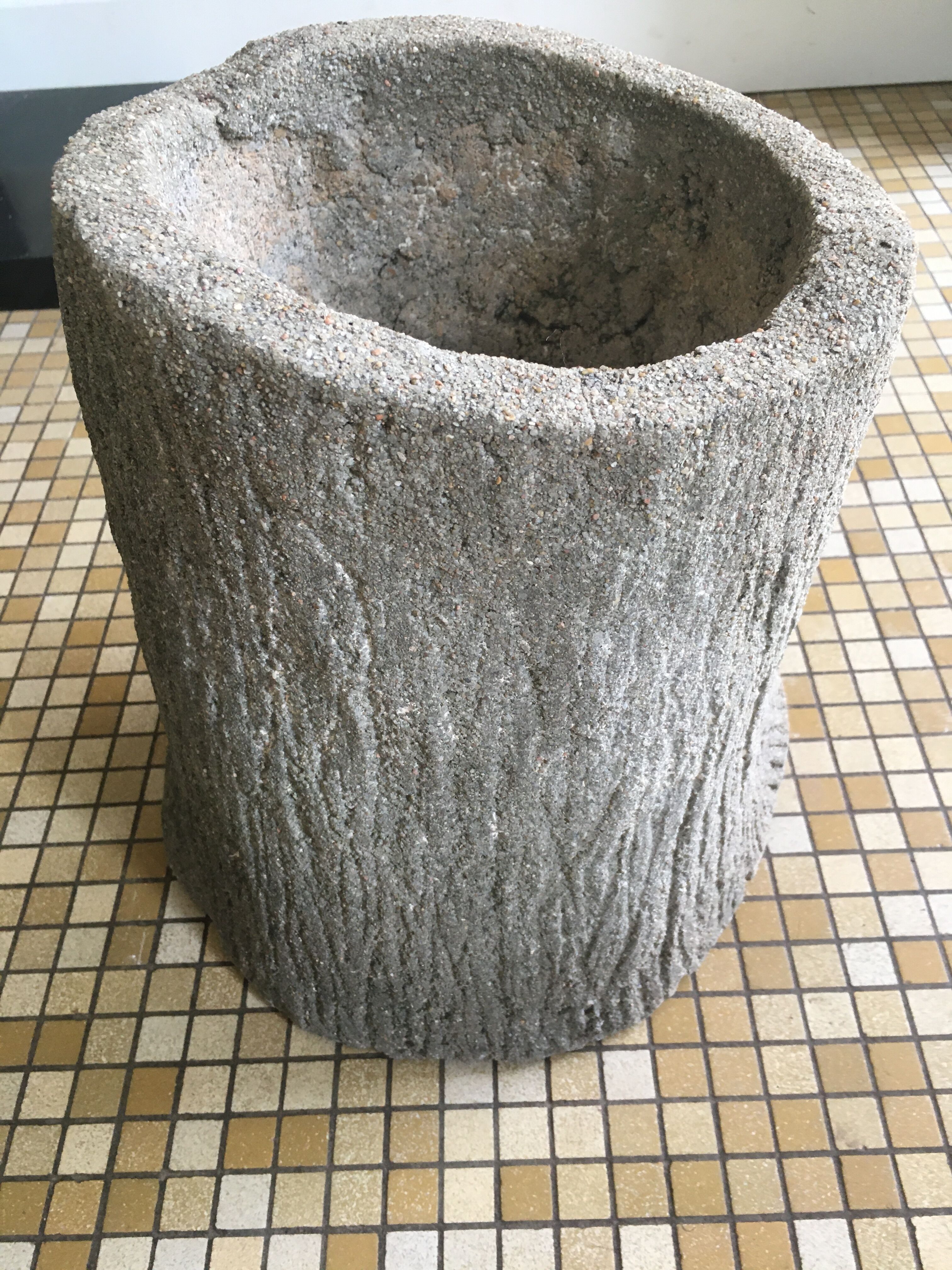 Pair of concrete planters