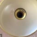 Pendant light in frosted glass and beads