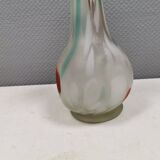 Vintage Seguso Venezia Harlequin style glass vase Italy 1970-80s.