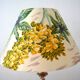 Lampshade, botanical vintage Jouy canvas, flowers