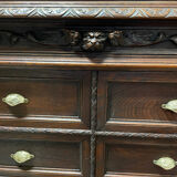 Pupitre meuble écritoire à tiroirs ancien