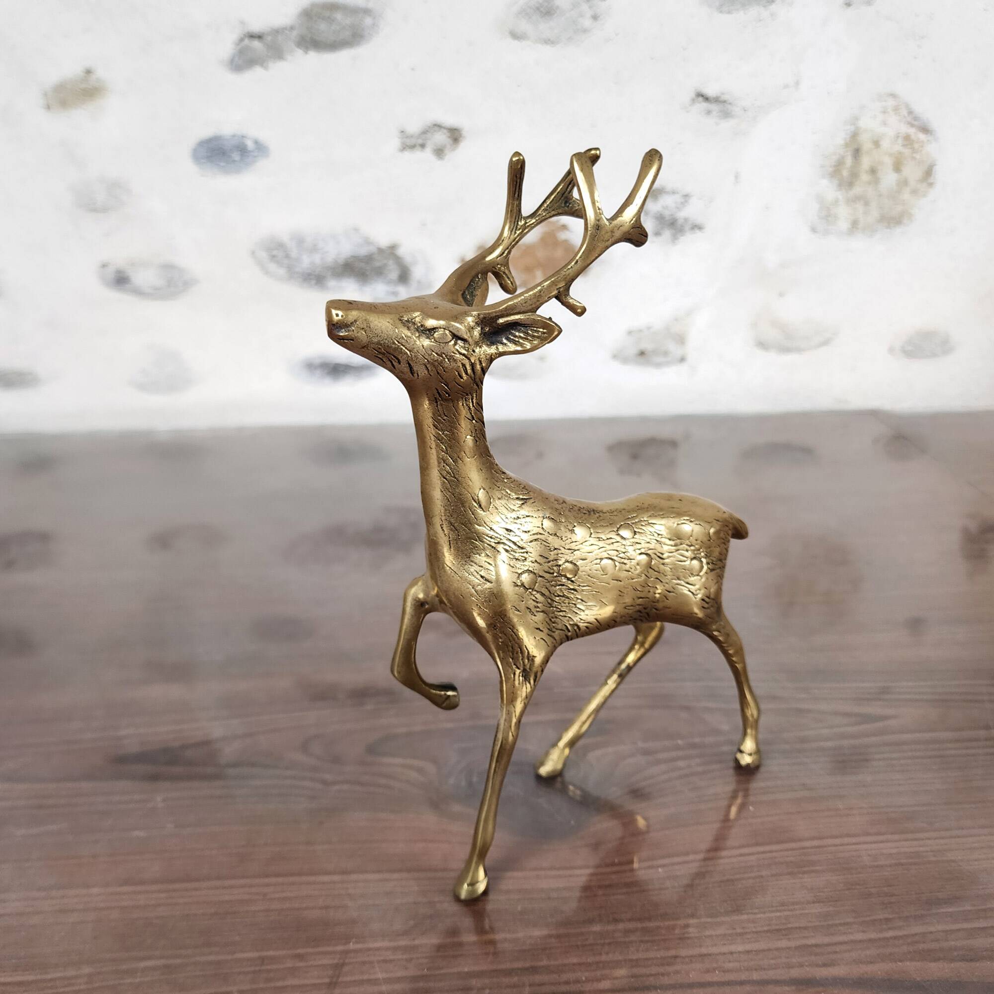 Brass deer figurine