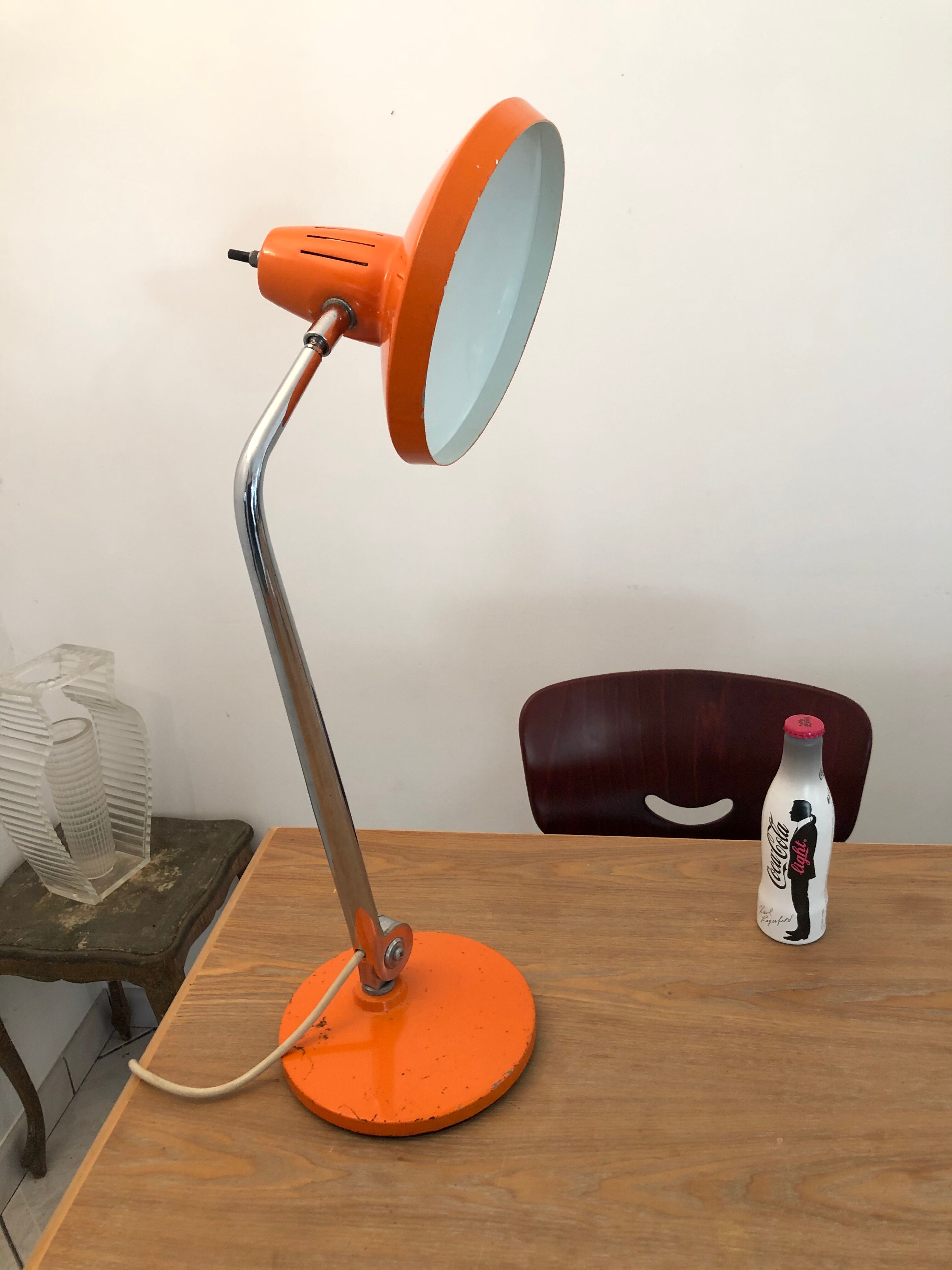 Fase Madrid office lamp vintage design 70s orange