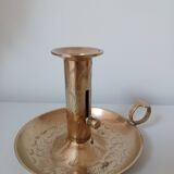 Brass candle holder, cellar rat