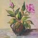 Tableau floral huile signé