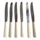 Set de 6 couteaux en inox et bakélite