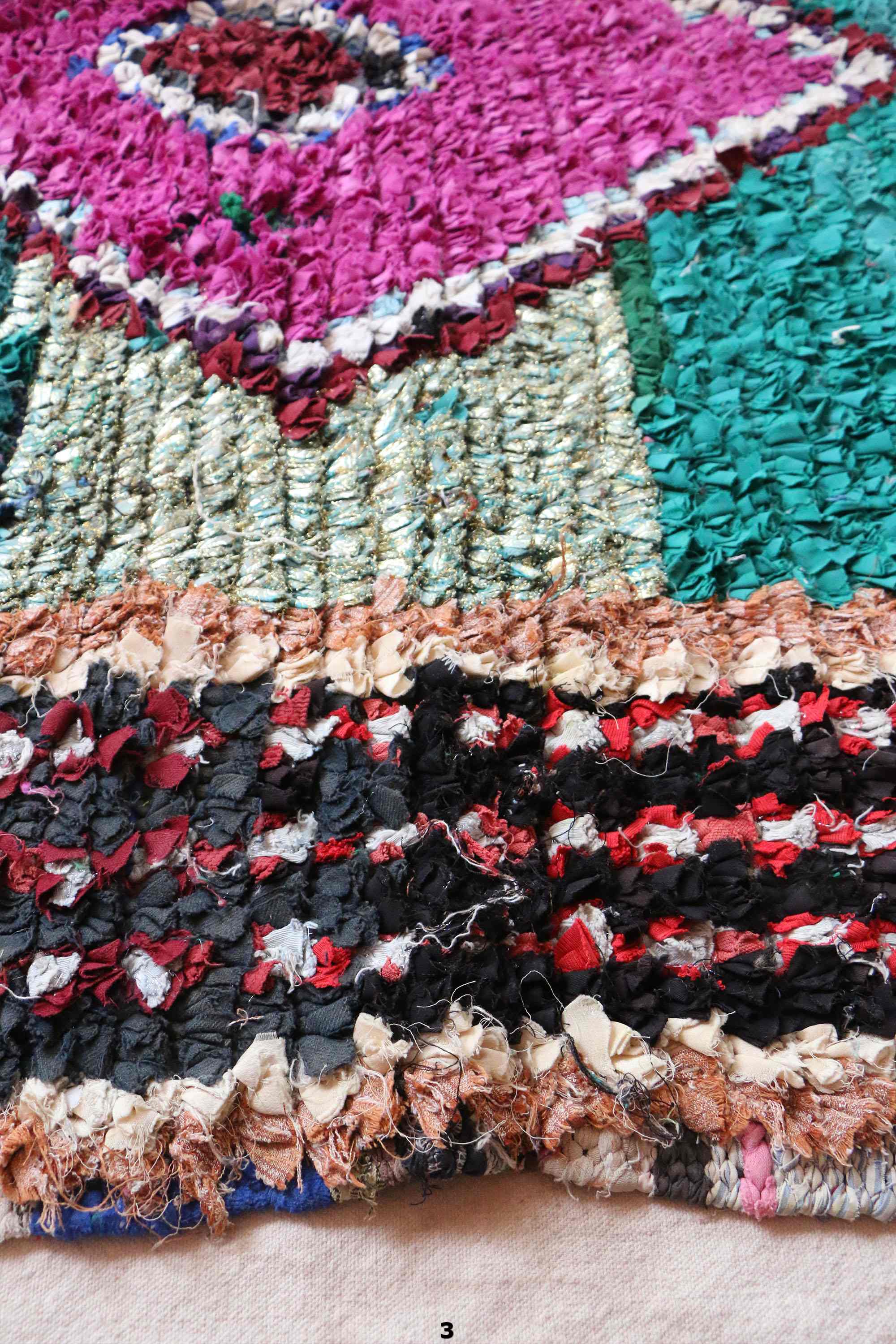 Boucherouite carpet - 140 x 198 cm