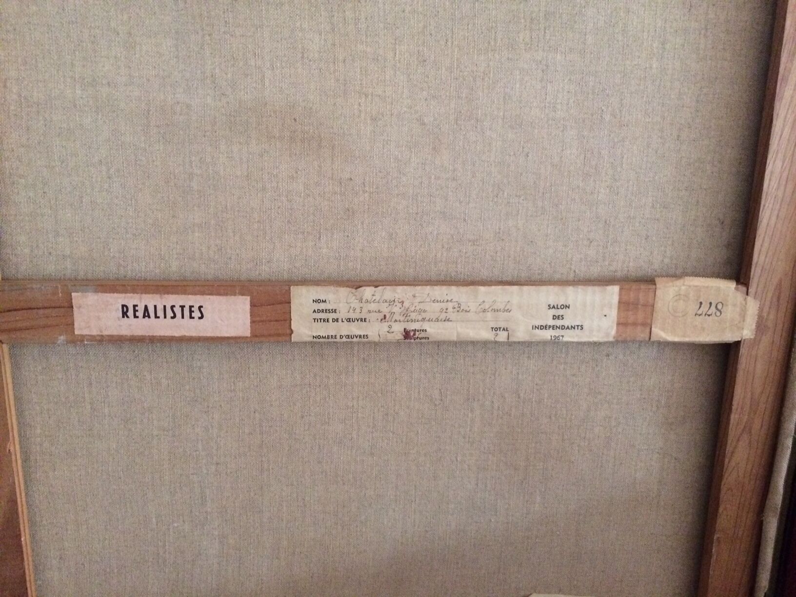 Great oil on table by Denise Chatelain