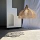 Rattan pendant lamp in the shape of a flower