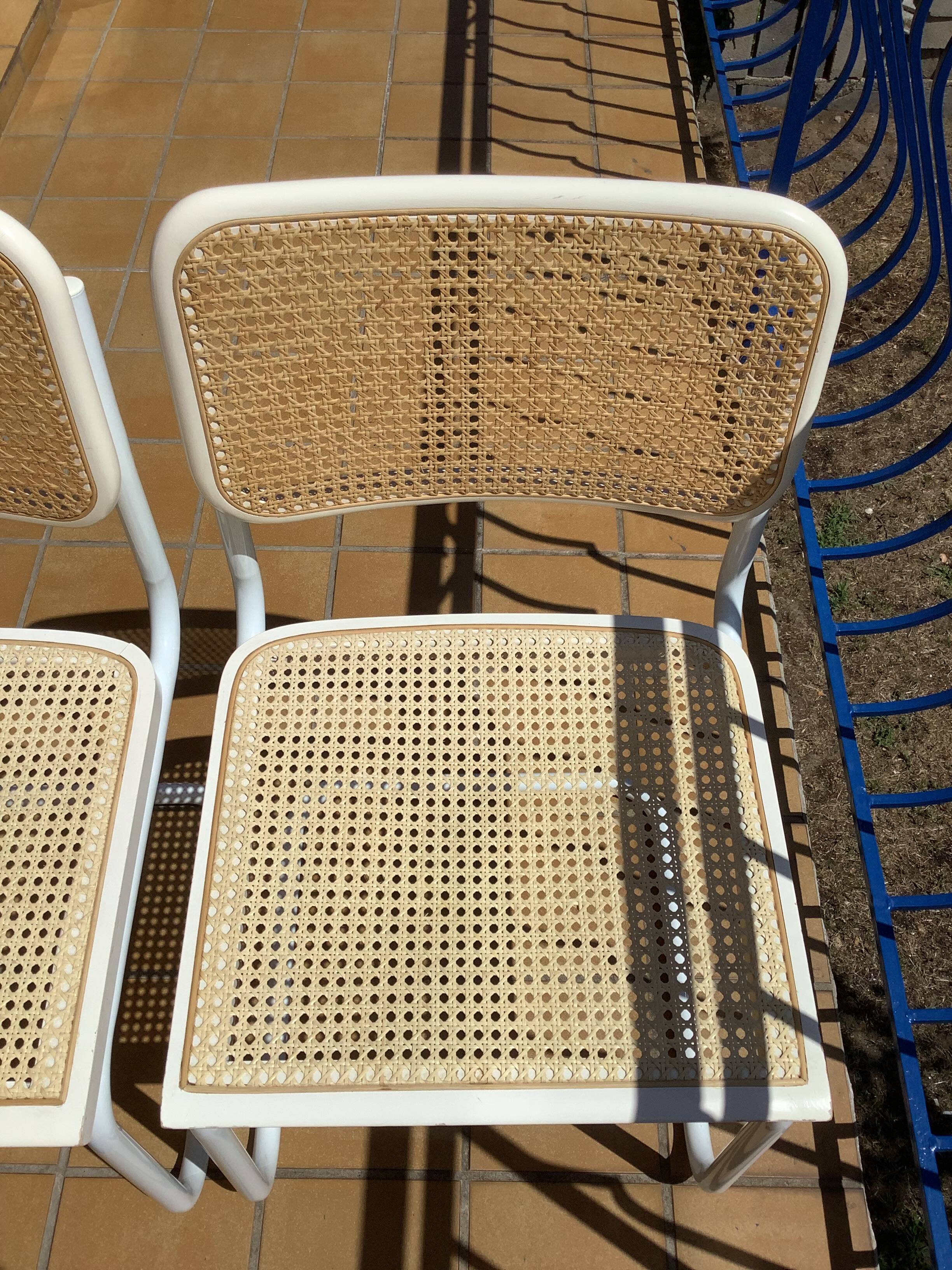 Set of 6 B32 chairs Marcel Breuer Italy design 1970