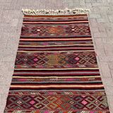 4 x 6 ft handmade runner kilim rug vintage kilim rug Turkish rug bedroom rugs