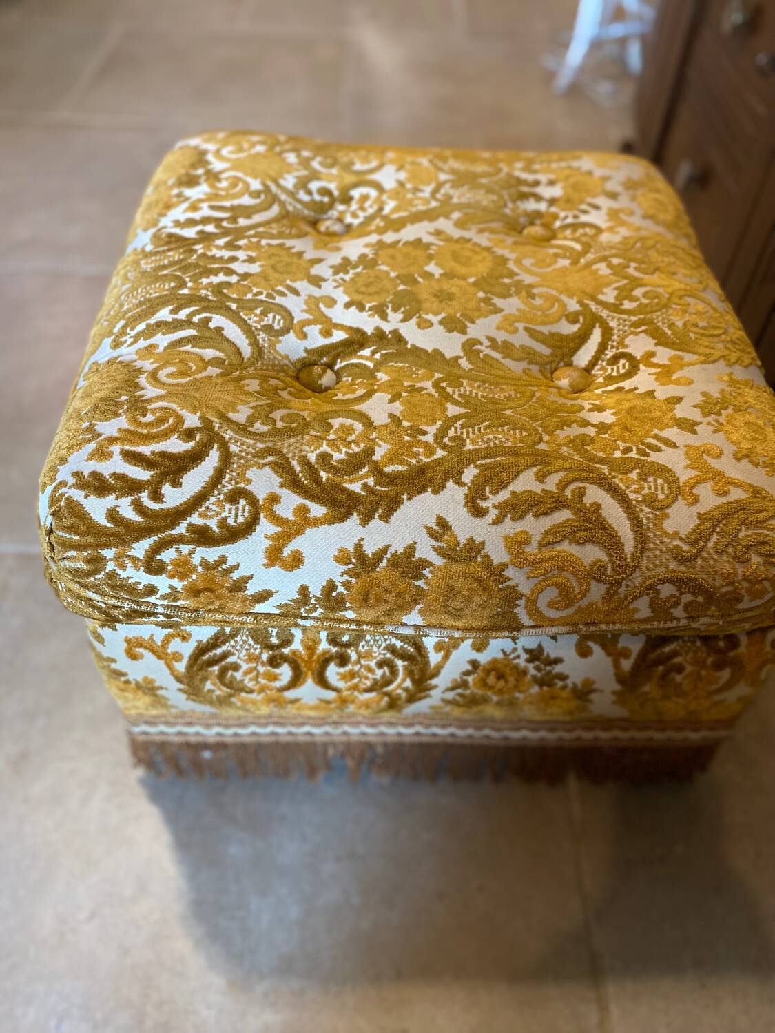 Vintage pouf or footrest