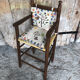 High chair baby wood & mulched seat