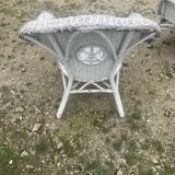 Pair of rattan armchairs