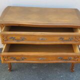 2-drawer chest of drawers in varnished wood