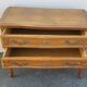 Commode 2 tiroirs en bois vernis