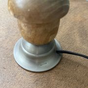 Art Nouveau lamp with engraved glass
