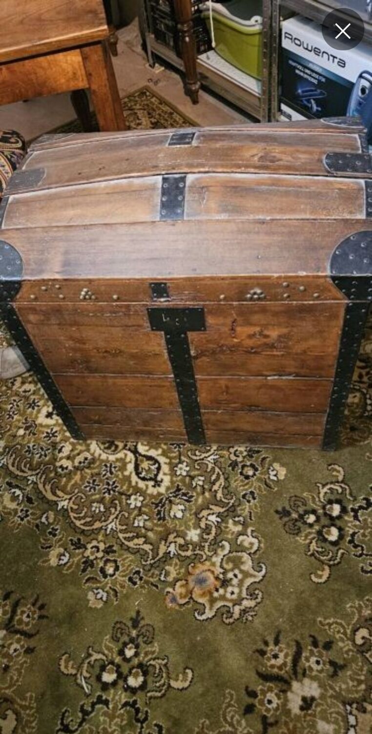 Vintage wooden trunk