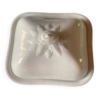 Grand plat cloche en porcelaine Villeroy et Boch ancien