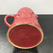 Former pitcher St Clement ceramics red decor horses made in france vintage