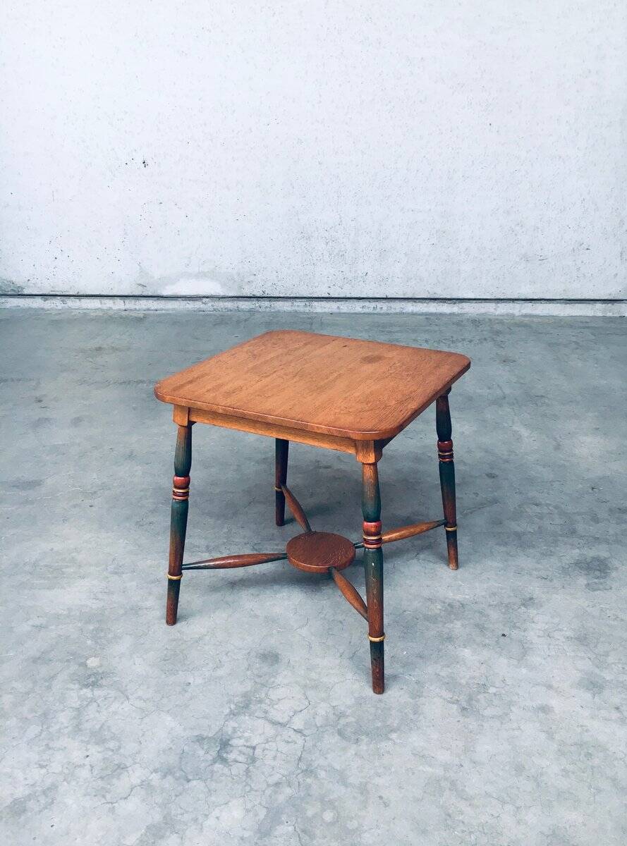 Amsterdam School Painted Side Table, Netherlands, 1920s