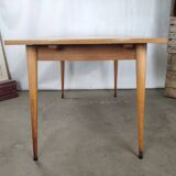 Dining table light oak foot vintage compass