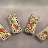 4 ceramic fat lava bowls by Marius Bessone – Vallauris – Mid-century