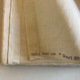 Drap en toile de lin 1960 linge de réserve 1 pers