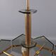 Lustre design Gino Paroldo Fontana Arte brass smoked glass modernist 1960