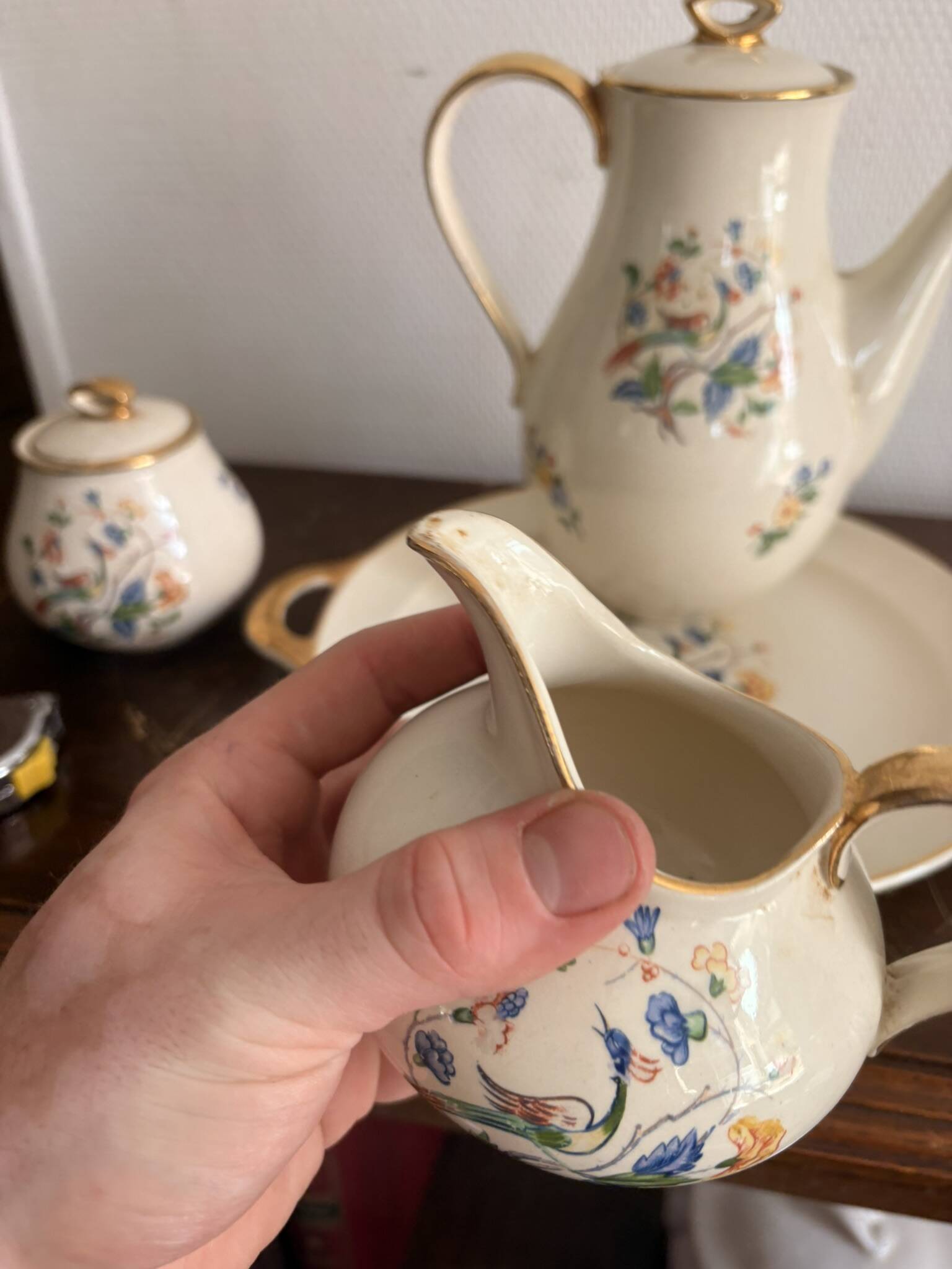 Tea Service Café Courtoisie Keramis Boch Louvière Art Deco Phoenix Bird