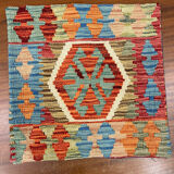 Kilim housse de coussin géométrique