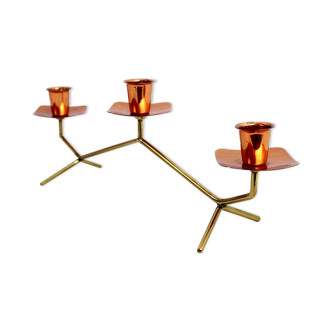 Copper and brass candlestick 1960