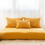 Ensemble de housses de canapé de sol marocain jaune