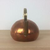 Copper and brass teapot Scandinavian style