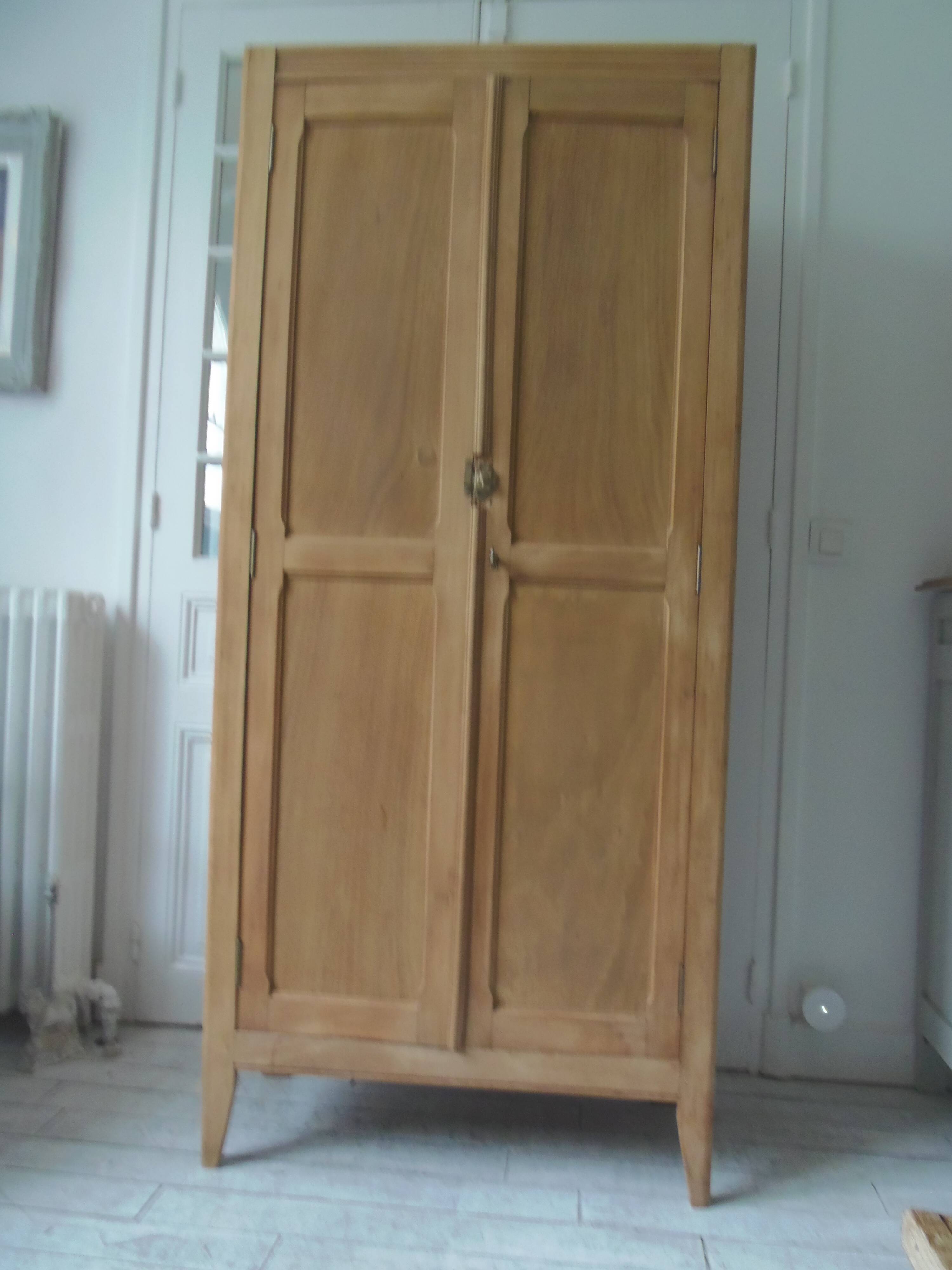 Vintage Parisian wardrobe has been completely sanded and waxed.