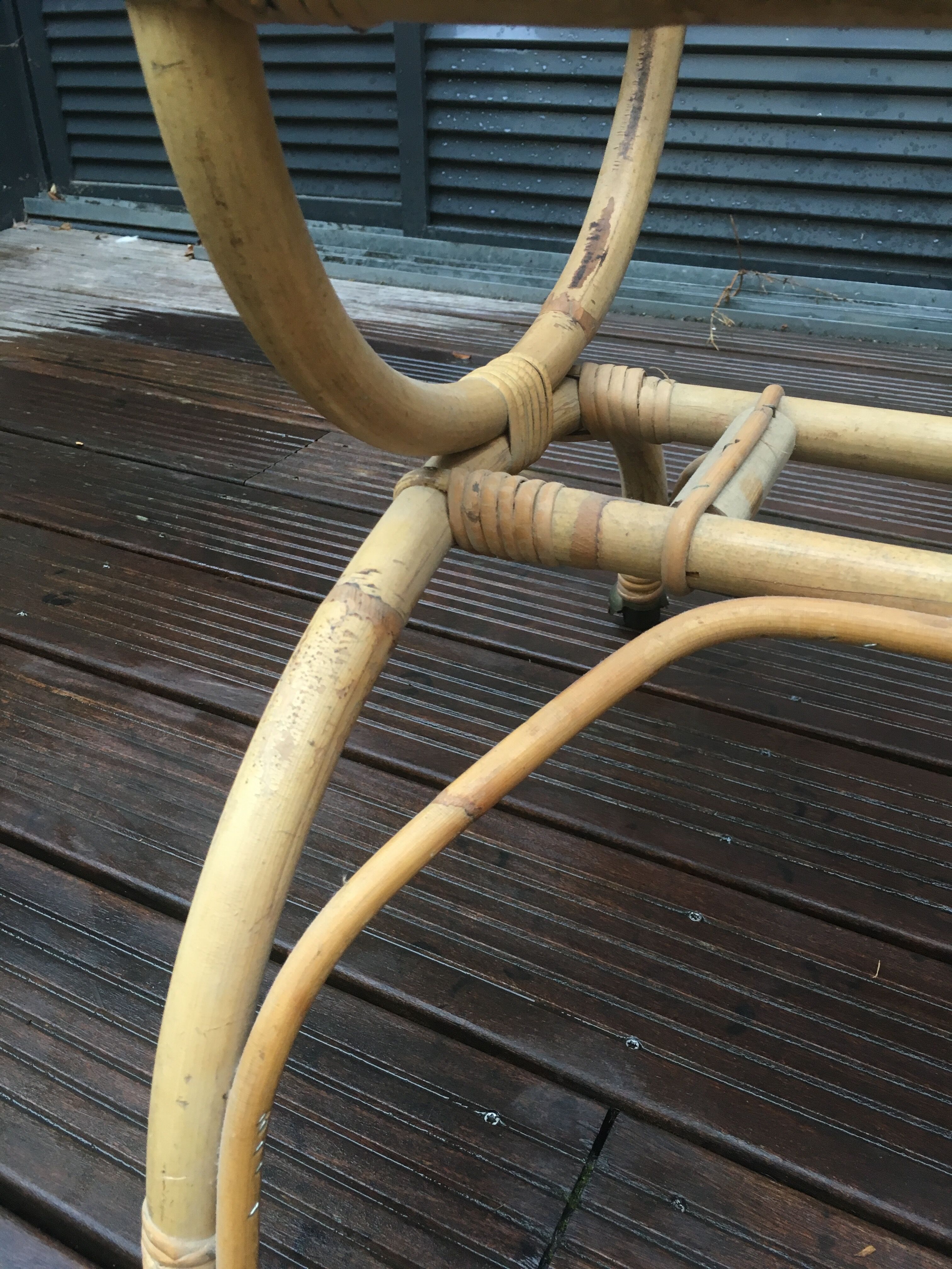 Vintage rattan basket