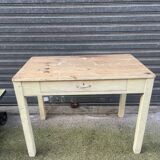 Table vintage 1900 en pin – Cuisine ou Bureau. Belle patine