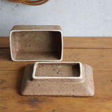 Speckled stoneware butter dish