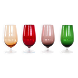 Set of colourful glasses, Italian design, 1970s, made in Italy