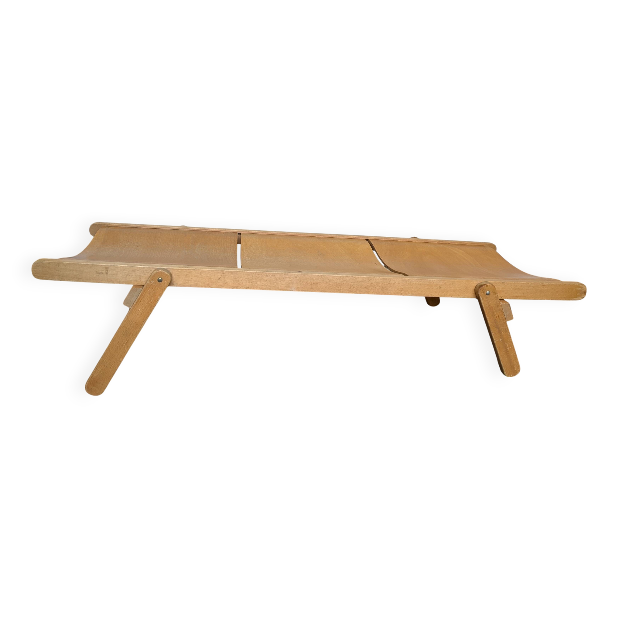 Vintage Folding Wooden Daybed /by Niko Kralj for Stol Kamnik / 1970s