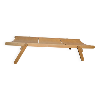 Vintage Folding Wooden Daybed /by Niko Kralj for Stol Kamnik / 1970s
