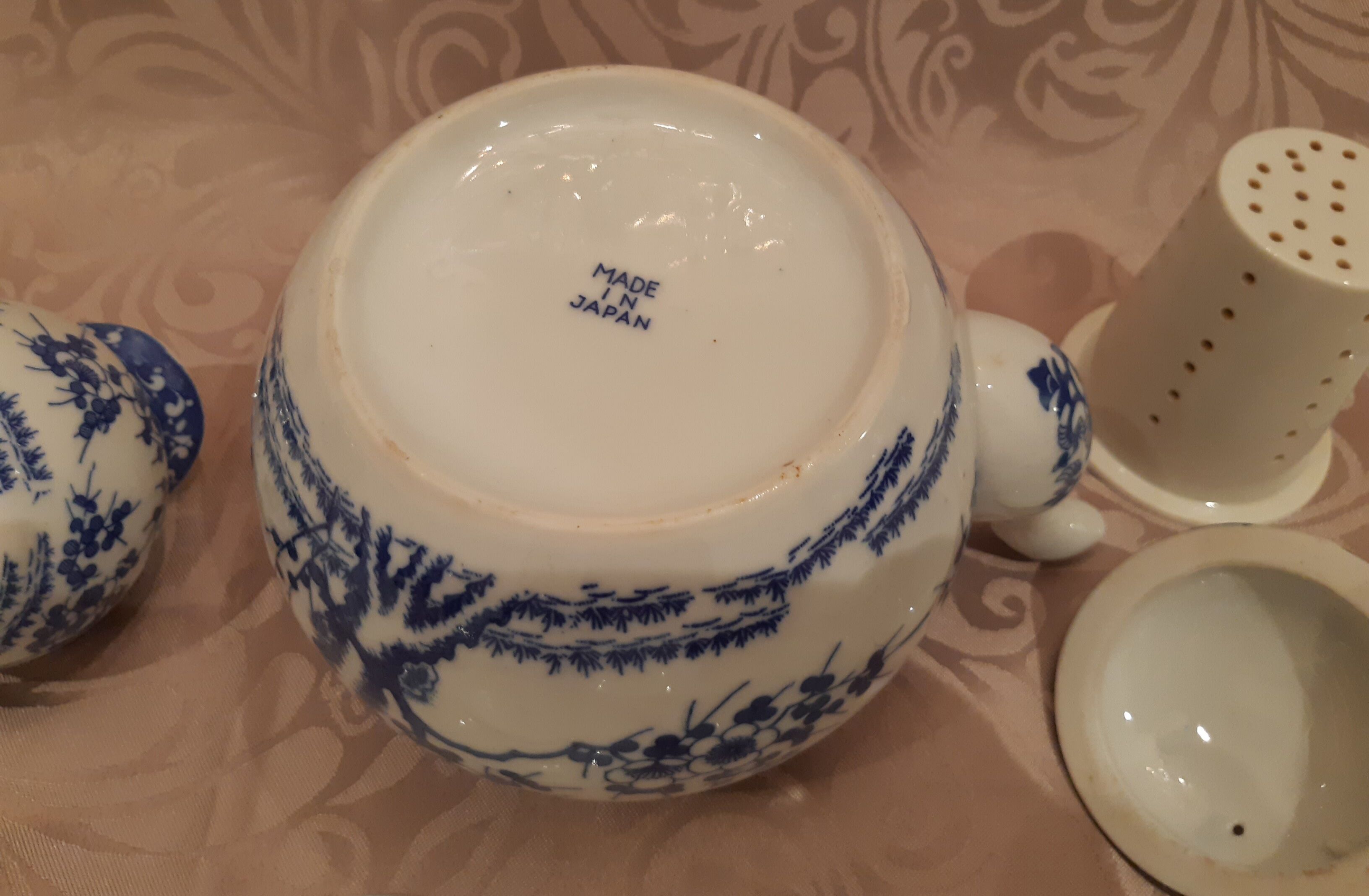 Tea set, 8 cups, fine porcelain from Japan, 40s/50s