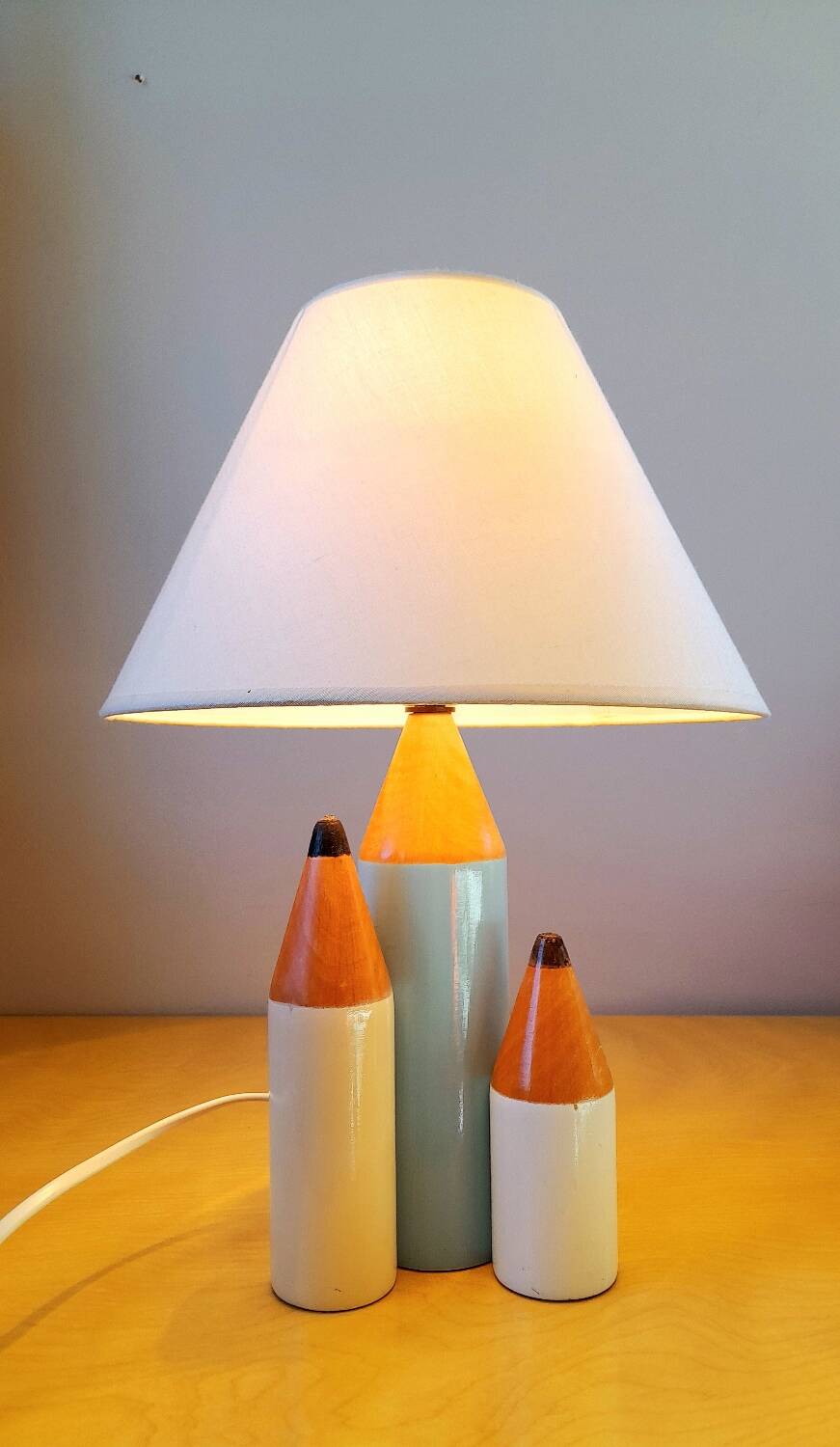 Lampe crayons 1980
