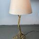 Lampe vintage ondulée de forme libre, abat-jour bouclé