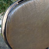 Pair of 50s chairs in metal and skaï