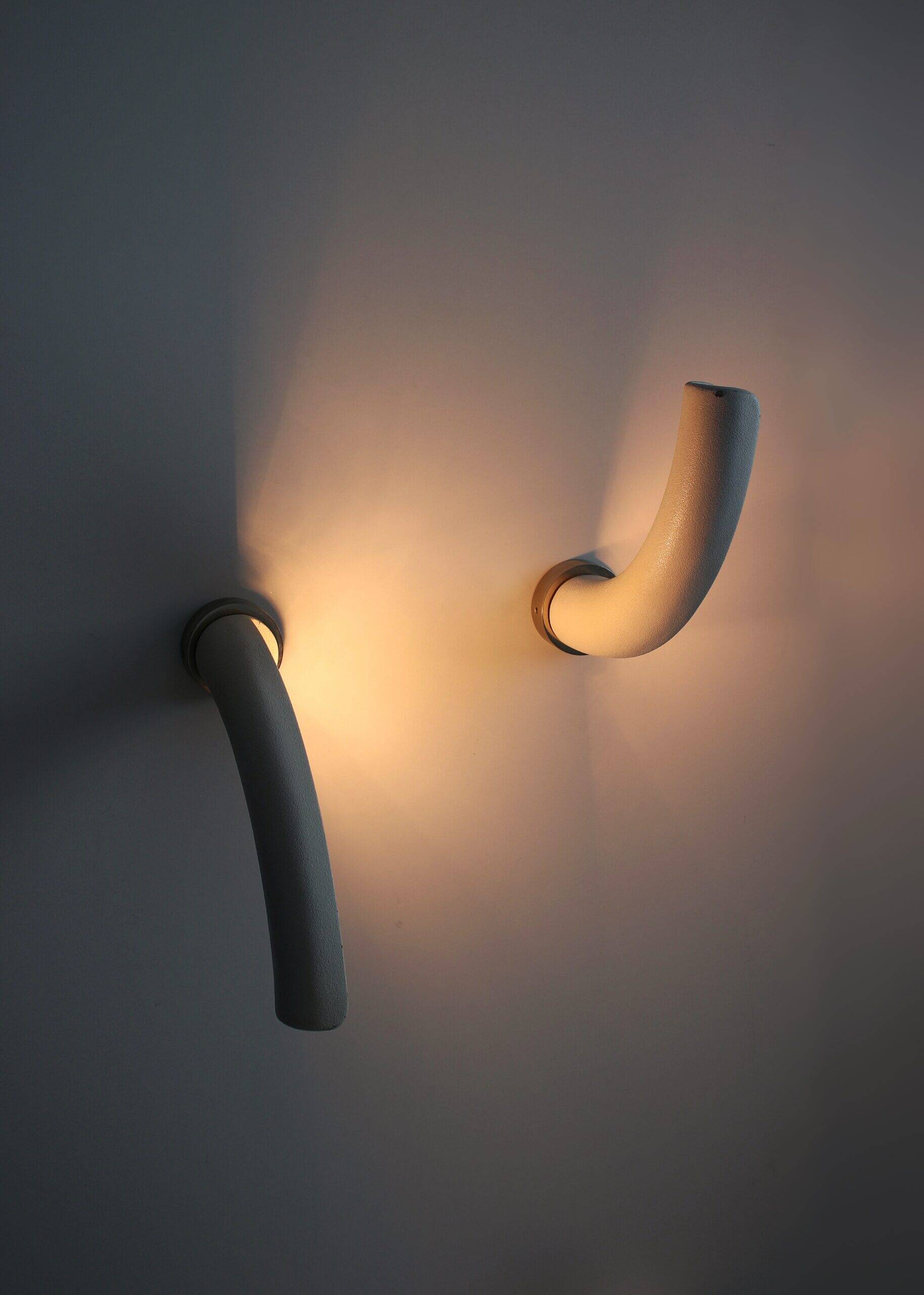 Mod. 1015 wall sconces by Pia Guidetti Crippa for Lumi, c. 1972