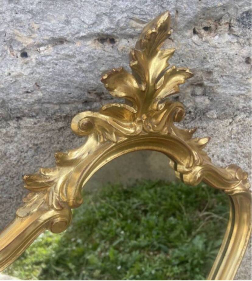 Louis XV style gilded mirror