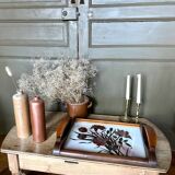 Grand Plateau art déco signé Florel