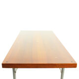 Coffee table in mahagony and metal, Czechoslovakia 1970